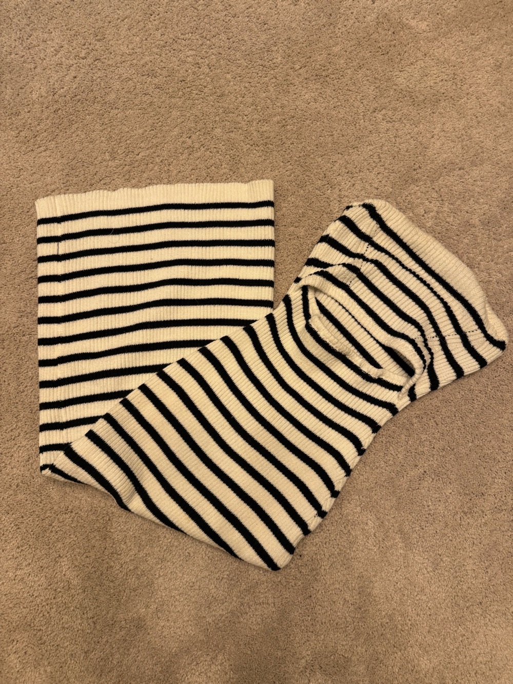 Striped Black and White Women’s Maxi Dress With Cutout